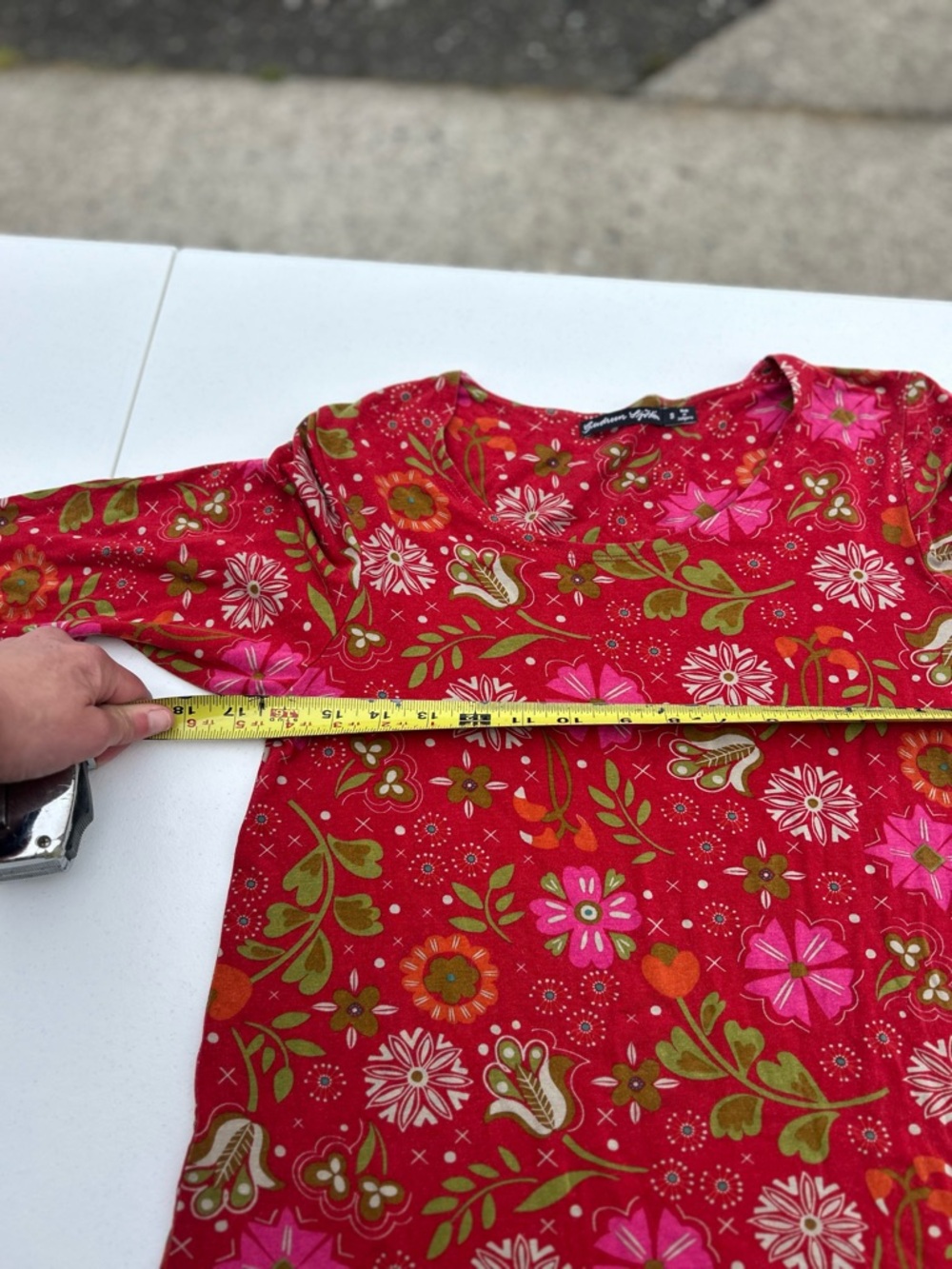 Gudrun Sjoden Red Floral Long Sleeve Top - Picture 4 of 9
